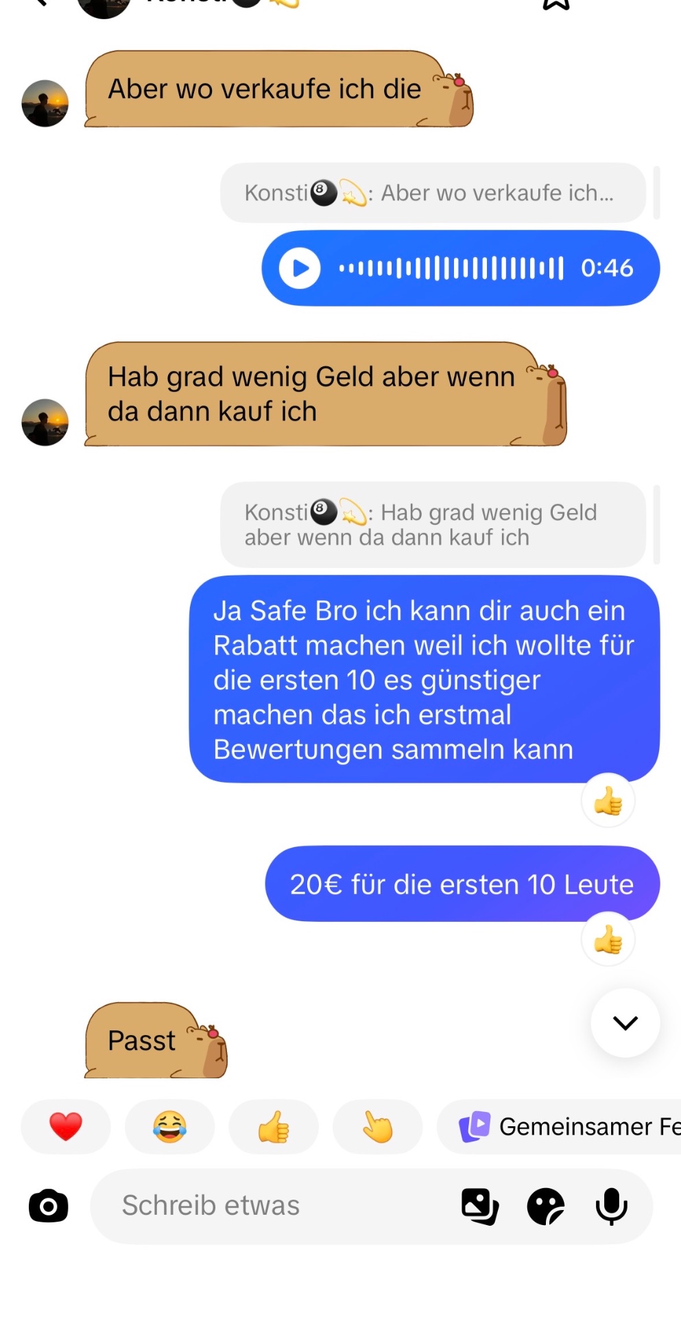 Kundenchat mit Konsti