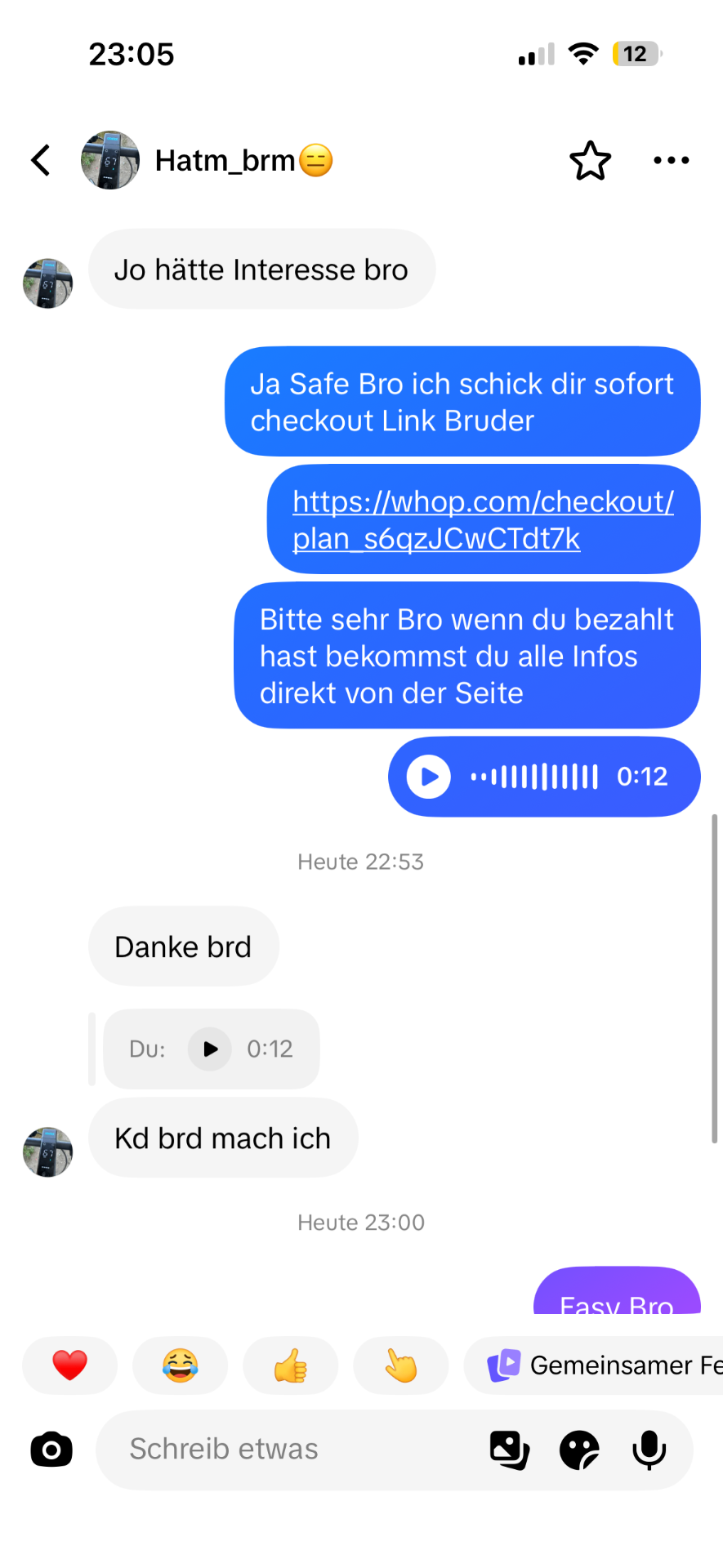 Kundenchat mit @Hatm_brm